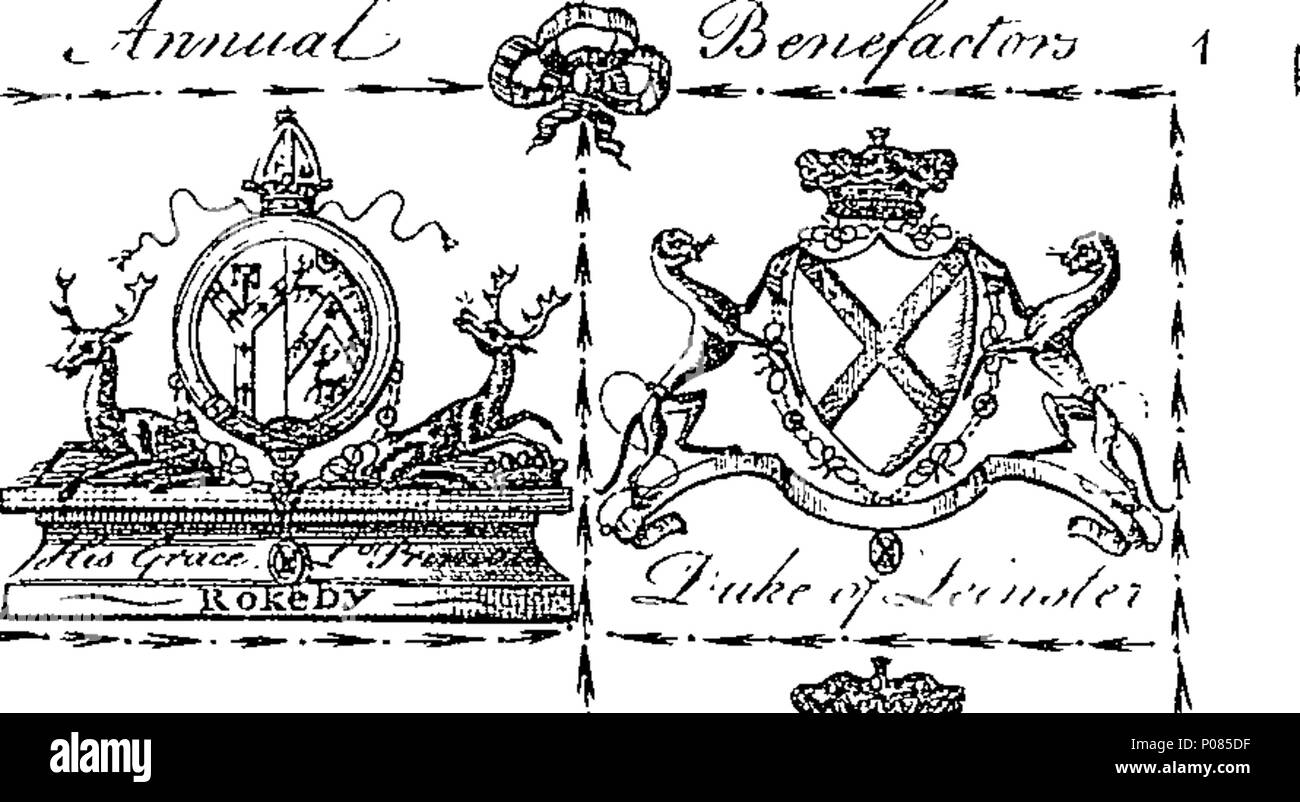 . Englisch: Fleuron aus Buch: eine Liste der Inhaber von Lizenzen auf private Sänften, am 25. März 1787, alphabetisch reichten; mit ihren jeweiligen Residenzen, veröffentlicht, wie es das Gesetz vorschreibt. Die vorangestellt, eine Liste der Teilnehmer zu den sechs jährlichen Versammlungen, die in den neuen Räumen in Rutland Square gehalten zu werden. Und auch die Motive, die solche Unternehmen induziert. Es gibt ebenfalls hinzugefügt, bestimmte Tabellen Begründung der Einnahmen, Ausgaben und Zustand der liegend - im Krankenhaus. Gedruckt im Auftrag des Präsidenten der ORKB Krankenhaus. 127 Eine Liste der Inhaber von Li Stockfoto
