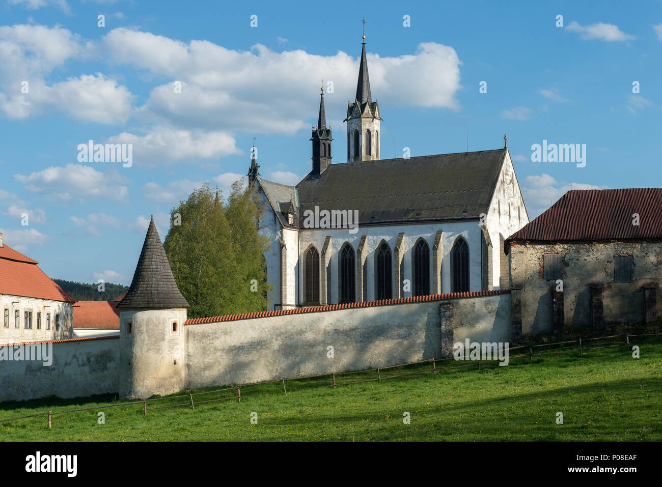 Hohenfurth, Tschechien, Klosterkirche des Kloster Vyšší Brod Stockfoto