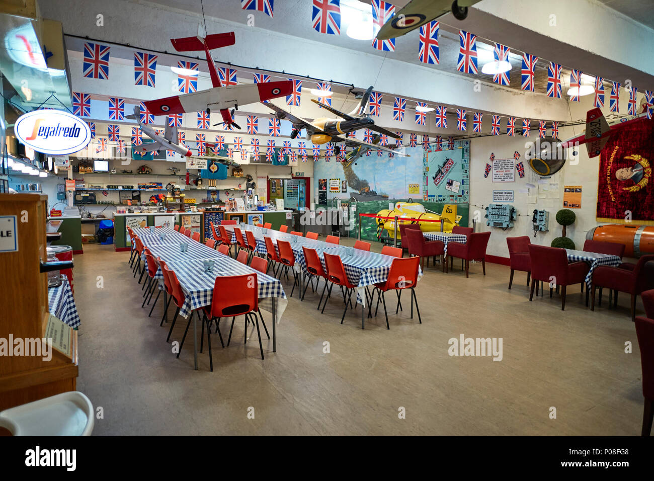 NAAFI Cafe an der Hack Green secret Nuclear Bunker Stockfoto