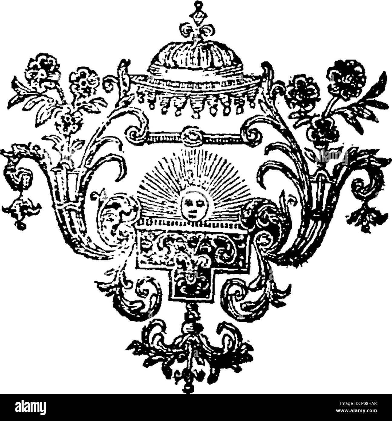 . Englisch: Fleuron aus Buch: Eine Reise nach London. Als Teil einer Komödie Geschrieben von Sir John vanbrugh, Knt. Und ausgedruckt, nachdem seine eigene Kopie: Die (seit seinem Ableben) Wurde eine Intire Spielen, durch Herrn Cibber, und nennen würde, die Provok würde Mann, &c. 117 eine Reise nach London Fleuron T 029226-6 Stockfoto