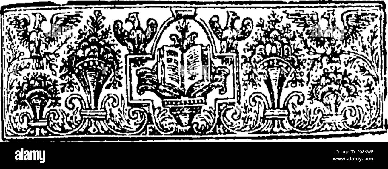 . Englisch: Fleuron aus Buch: ein Brief von Herrn Dodwell, worin alle Argumente in seinem briefroman Diskurs gegen die Unsterblichkeit der Seele sind besonders beantwortet, und das Urteil der Väter über diese Angelegenheit wirklich vertreten. Zusammen mit einer Verteidigung der ein Argument zum Einsatz in den oben genannten Schreiben an Herrn Ingram, der Immaterialität und natürlichen Unsterblichkeit der Seele zu beweisen. In vier Briefe an die autorisierten r einiger Erläuterungen, &c. Zu dem wird hinzugefügt, einige Überlegungen zu diesem Teil ein Buch namens Amyntor, die an die Schriften der Primitiven Väter bezieht, und die Canon Stockfoto