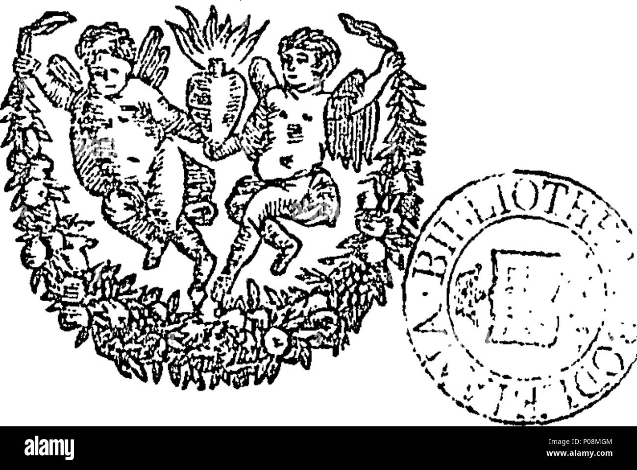 . Englisch: Fleuron aus Buch: ein Brief an die Abweichler. 124 in einem Brief an die Dissidenten. Fleuron N 012240-1 Stockfoto