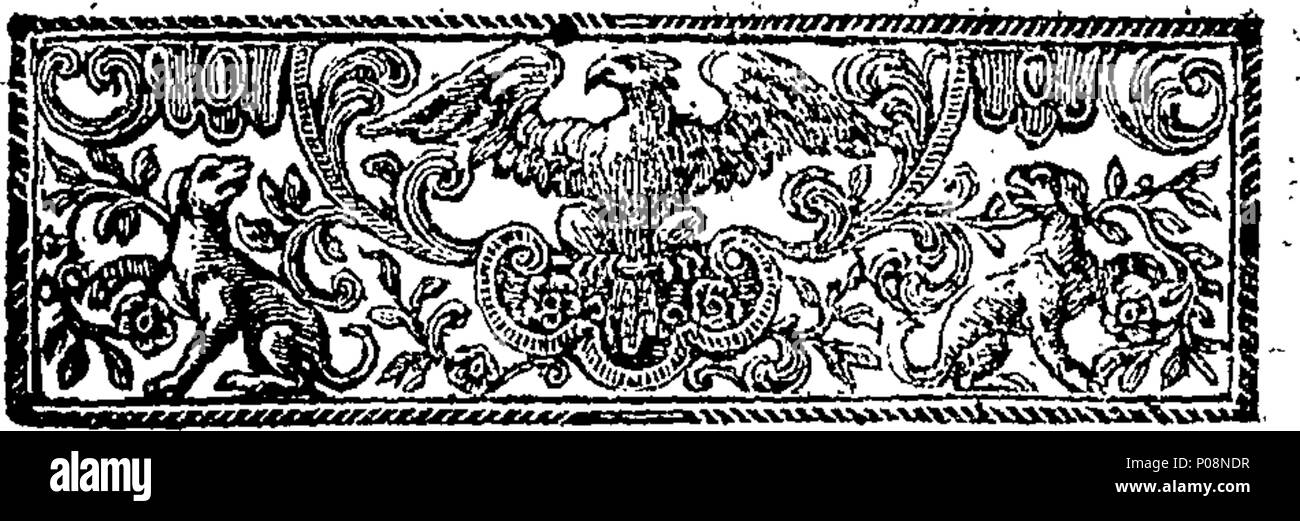 . Englisch: Fleuron aus Buch: Ein Brief an der hochwürdige Herr Dean Swift, Anlass würde durch eine Satire sagte von ihm geschrieben, berechtigt sein, eine Widmung, ein großer Mann, über Widmungen. Entdecken, unter anderen wunderbaren Geheimnisse, was wird die gegenwärtige Haltung der Angelegenheiten tausend Jahre daher. Von einem Sparkish Pamphleteer der Schaltfläche Coffee-House. 125 in einem Brief an der hochwürdige Herr Dean Swift Fleuron T 154622-4 Stockfoto