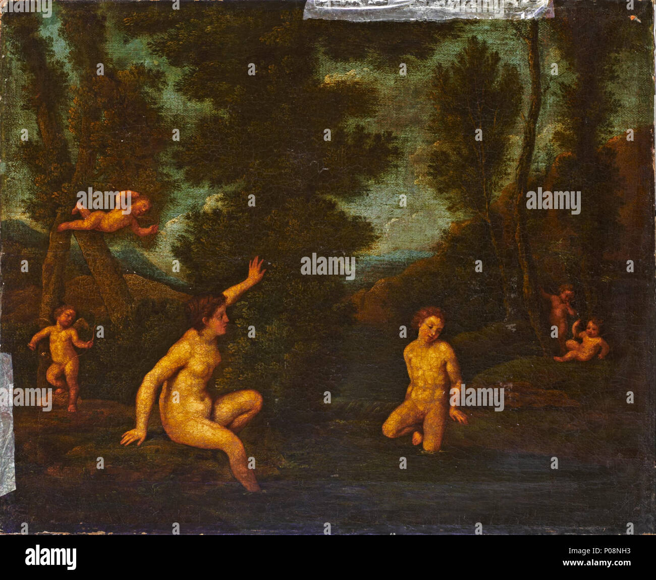 . Salmacis und Hermaphroditus. 17. Jahrhundert 273 Albani, Francesco - Salmacis und Hermaphrodit - Google Kunst Projekt Stockfoto