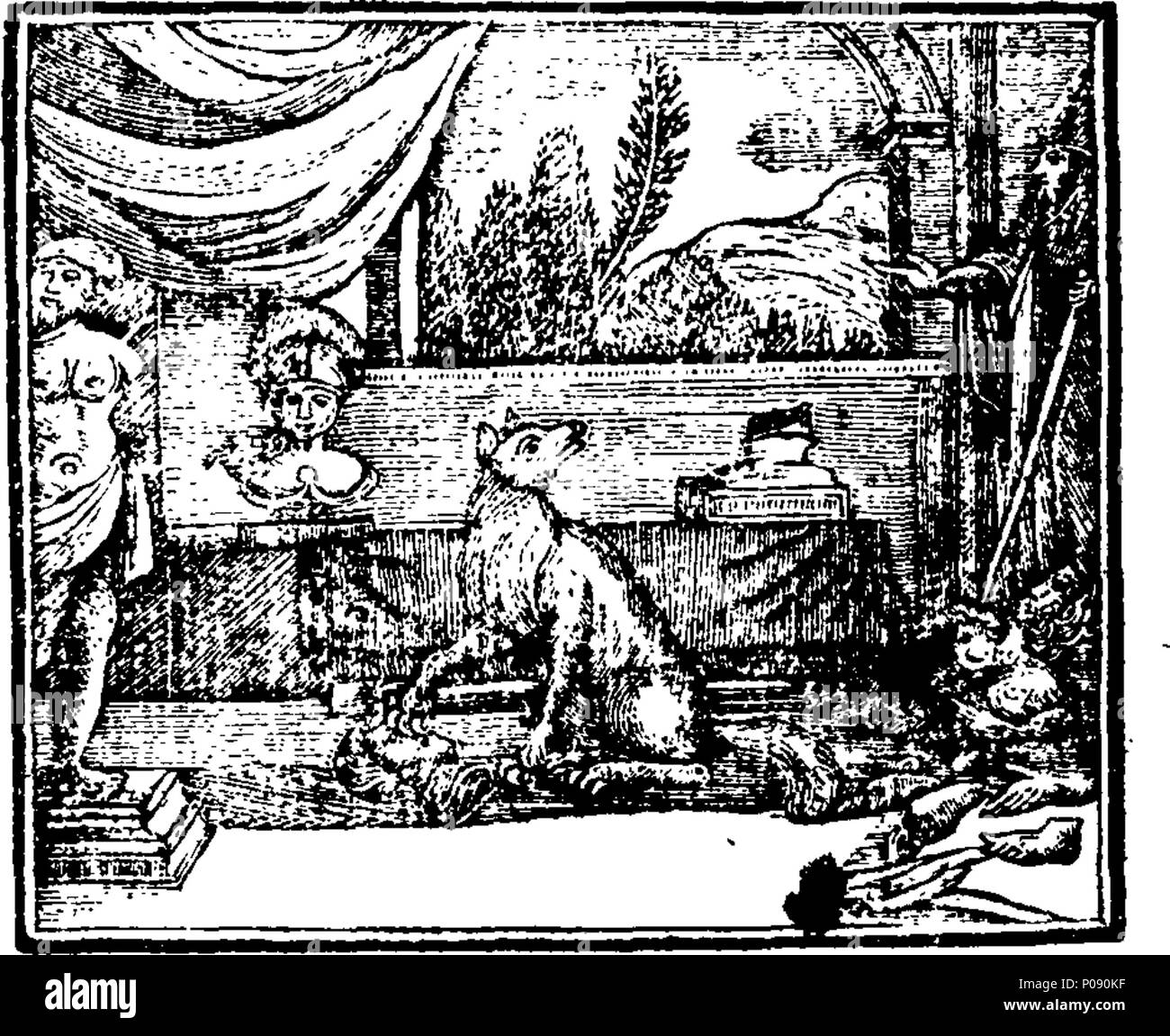 . Englisch: Fleuron aus Buch: amüsante und lehrreiche Fabeln in Französisch und Englisch. In Abschnitte unterteilt, und die zwei Sprachen fast wörtlich antwortete, für das Größere Conveniency von Lernenden. Das Ganze illustriert mit Abbildungen. Vor allem für Schulen konzipiert. Teil II. 285 amüsante und lehrreiche Fabeln in Französisch und Englisch Fleuron T 194443-20 Stockfoto