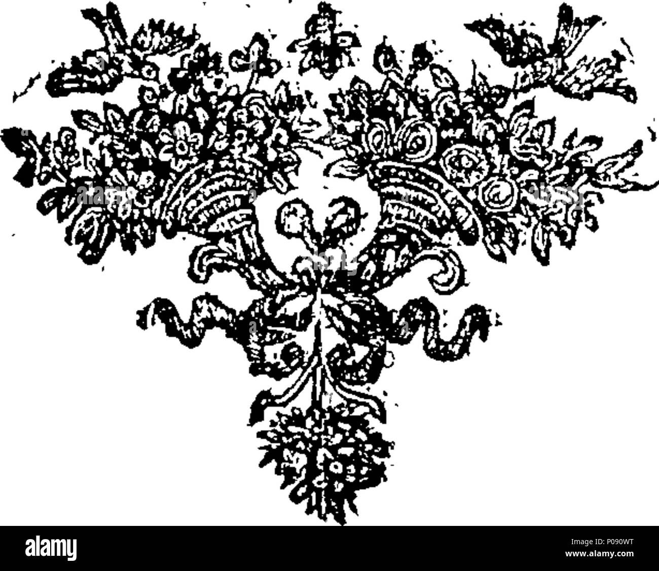 . Englisch: Fleuron aus Buch: Eine neue Ballade "inscrib zu Polly Peachum. Nach der Melodie der hübschen Papagei sagen. Von dem Autor der Leheup der Ballade. 144 Eine neue Ballade "inscrib zu Polly Peachum Fleuron N 040784-3 Stockfoto