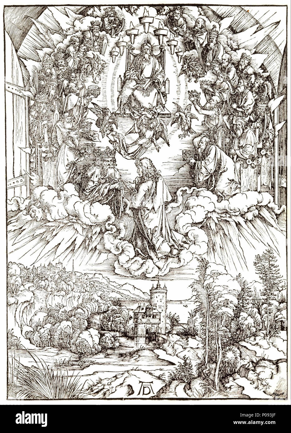 275 Albrecht Dürer: Johannes vor Gott und den Ältesten - Google Kunst Projekt Stockfoto