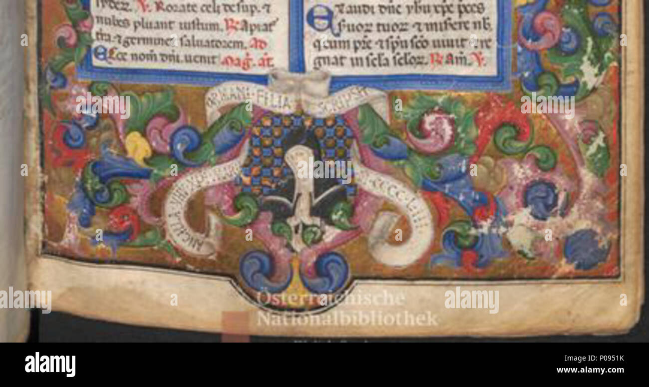 . Englisch Manuskriptseite mit Zeichnung von der Nonne Schreiber