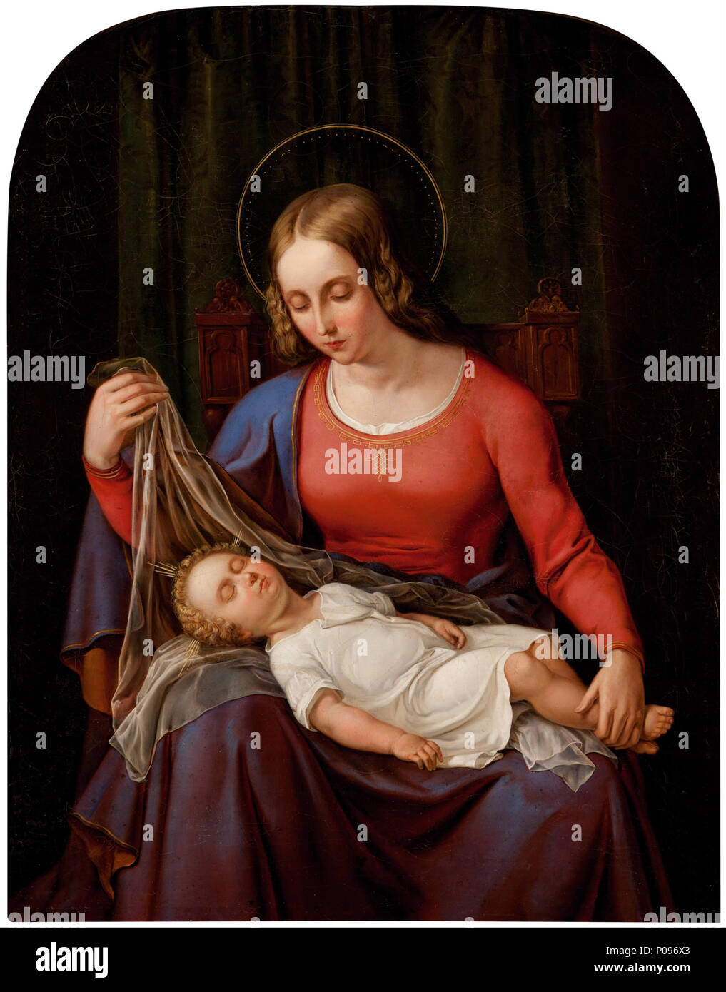 . Madonna und Kind. 1851 278 Alexander Schramm - Madonna mit Kind - Google Kunst Projekt Stockfoto