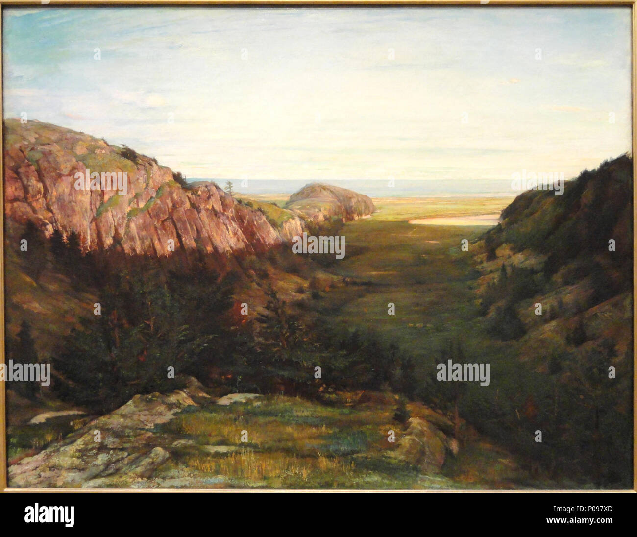 . Deutsch: Das letzte Tal - Paradies Felsen. zwischen 1867 und 1868. Daderot 23 Das letzte Tal - Paradies Felsen, von John La Farge, 1867-1868, Öl auf Leinwand - National Gallery, Washington - DSC 00068 Stockfoto