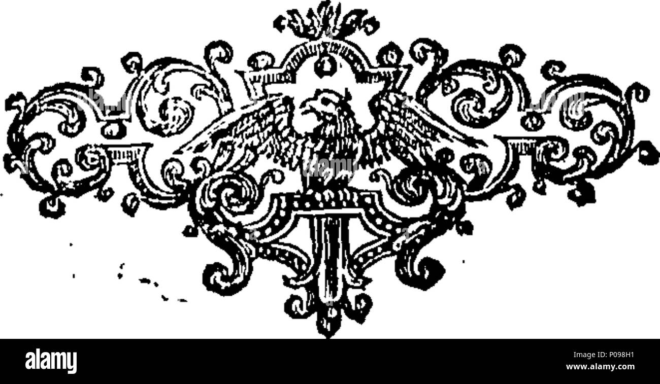 . Englisch: Fleuron aus Buch: eine natürliche Geschichte der englischen Insekten. Illustriert mit 100 Kupferplatten, neugierig Eingraviert aus dem Leben: und (für diejenigen, die es wünschen) genau auf das Thema Eleasar, Albin, Maler gefärbt. Zu denen hinzugefügt werden, große Notizen und viele Neugierige Beobachtungen. Von W. Derham, Fellow der Royal Society. 136 Eine natürliche Geschichte der englischen Insekten Fleuron T 085937-57 Stockfoto