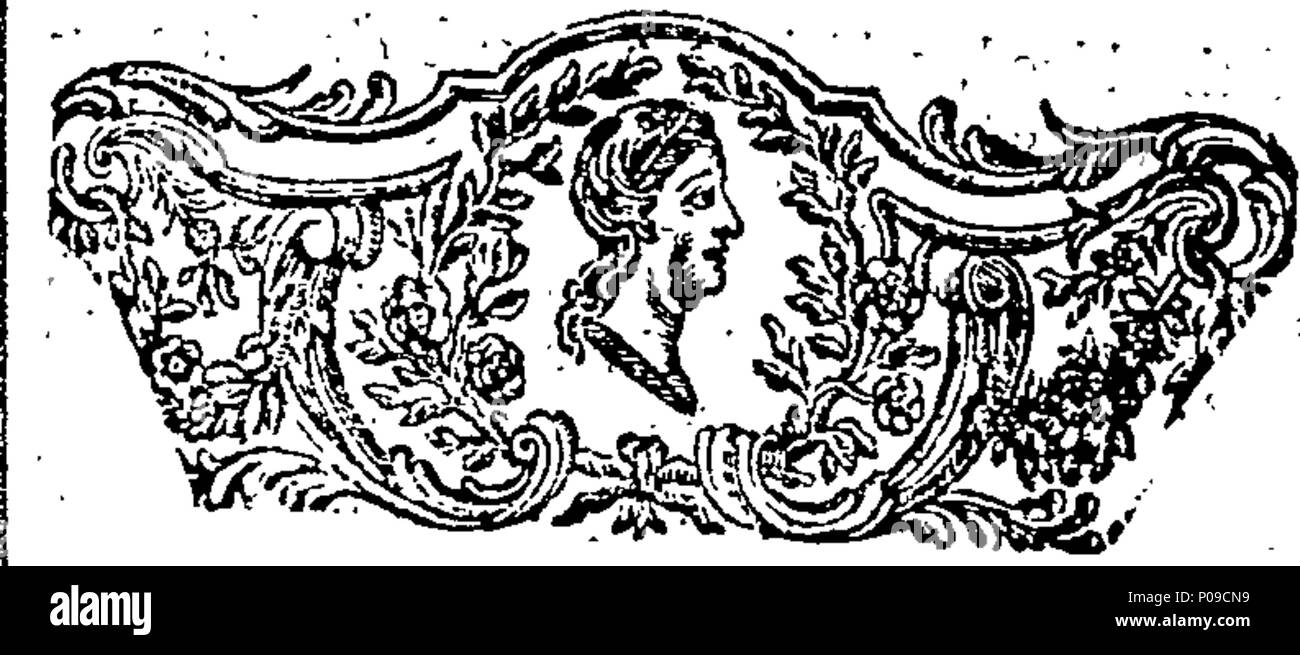 . Englisch: Fleuron aus Buch: Eine Neue compendious Abhandlung von farriery. Darin sind in einem einfachen, familiär, und natürliche Weise, Störungen der Vorfall zu Pferde, und ihre jeweiligen Kuren; Zusammen mit einige interessante Beobachtungen auf Blutungen, Spülung, Übung, &c. Und ein bestimmtes Rezept für die Cholick. Von John Wood, Ende Hufschmied zum König von Sardinien; aber jetzt bei Cheshunt in Hertfordshire. 145 Eine Neue compendious Abhandlung von farriery Fleuron T 117139-11 Stockfoto