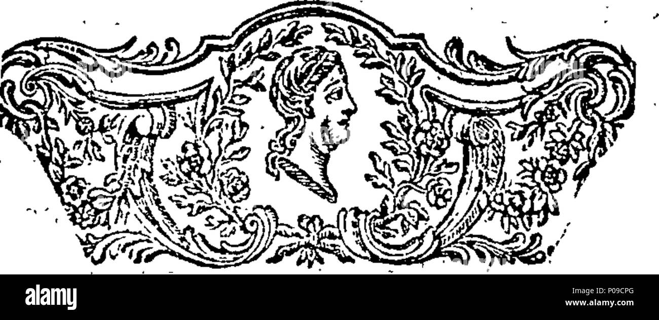 . Englisch: Fleuron aus Buch: Eine Neue compendious Abhandlung von farriery. Darin sind in einem einfachen, familiär, und natürliche Weise, Störungen der Vorfall zu Pferde, und ihre jeweiligen Kuren; Zusammen mit einige interessante Beobachtungen auf Blutungen, Spülung, Übung, &c. Und ein bestimmtes Rezept für die Cholick. Von John Wood, Ende Hufschmied zum König von Sardinien; aber jetzt bei Cheshunt in Hertfordshire. 145 Eine Neue compendious Abhandlung von farriery Fleuron T 117139-4 Stockfoto