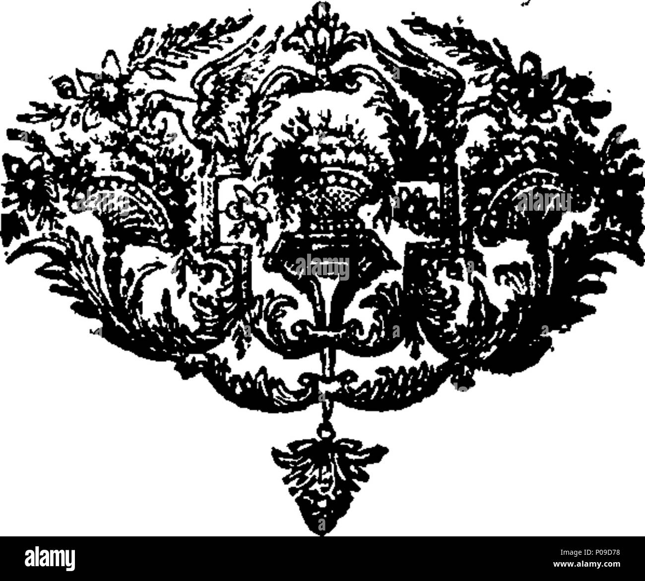 . Englisch: Fleuron aus Buch: eine neue Beschreibung der Merryland. Mit einer topografischen, geografischen und natürlichen Geschichte dieses Landes. 146 eine neue Beschreibung der Merryland Fleuron N 041930-1 Stockfoto