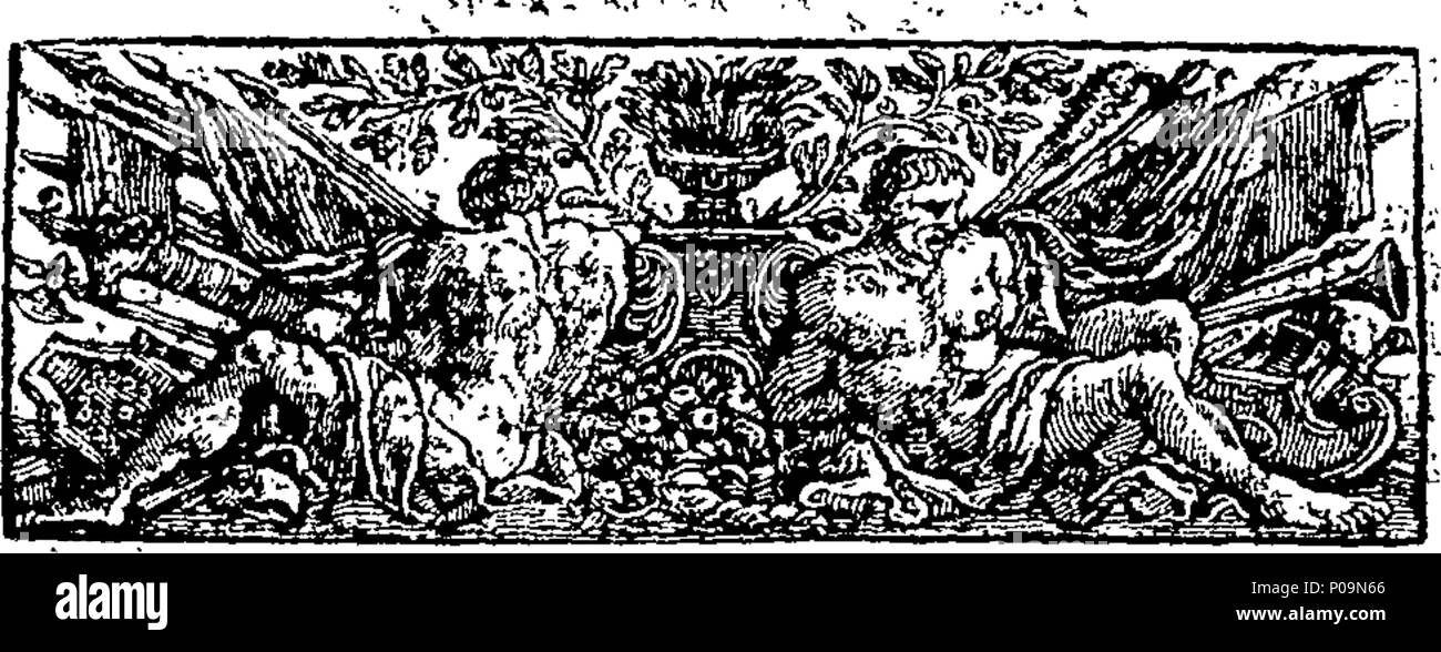 . Englisch: Fleuron aus Buch: Alle nach Liebe: oder: die Welt verloren. Eine Tragödie. Da es an der Theater-Royal gehandelt hat, die von Seiner Majestät Knechte; und in der Nachahmung von Härtling, Stil geschrieben. 279 Alle für Liebe - oder: die Welt verloren Fleuron T 161490-3 Stockfoto