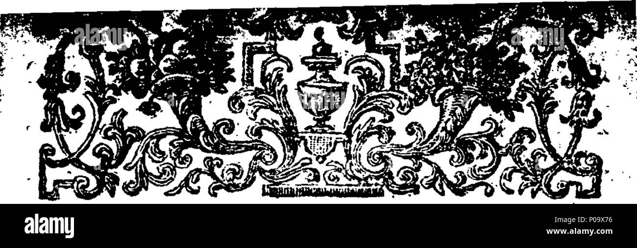 . Englisch: Fleuron aus Buch: Ein Bericht über die Expedition von der britischen Flotte nach Sizilien, in den Jahren 1718, 1719 und 1720. Unter dem Kommando von Sir George Byng, Bart. (Danach Viscount Torrington) Admiral und Oberbefehlshaber der Seiner Majestät Flotte; und Seiner Majestät Beauftragte und Bevollmächtigte der mehrere Fürsten und Staaten von Italien. Von Admiral's Handschriften gesammelt und andere originelle Beiträge. 290 Ein Konto der Expedition von der britischen Flotte nach Sizilien, in den Jahren 1718, 1719 und 1720 Fleuron T 142387-2 Stockfoto