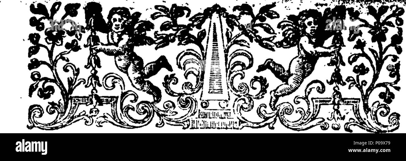 . Englisch: Fleuron aus Buch: Ein Bericht über die Expedition von der britischen Flotte nach Sizilien, in den Jahren 1718, 1719 und 1720. Unter dem Kommando von Sir George Byng, Bart. (Danach Viscount Torrington) Admiral und Oberbefehlshaber der Seiner Majestät Flotte; und Seiner Majestät Beauftragte und Bevollmächtigte der mehrere Fürsten und Staaten von Italien. Von Admiral's Handschriften gesammelt und andere originelle Beiträge. 290 Ein Konto der Expedition von der britischen Flotte nach Sizilien, in den Jahren 1718, 1719 und 1720 Fleuron T 142387-5 Stockfoto