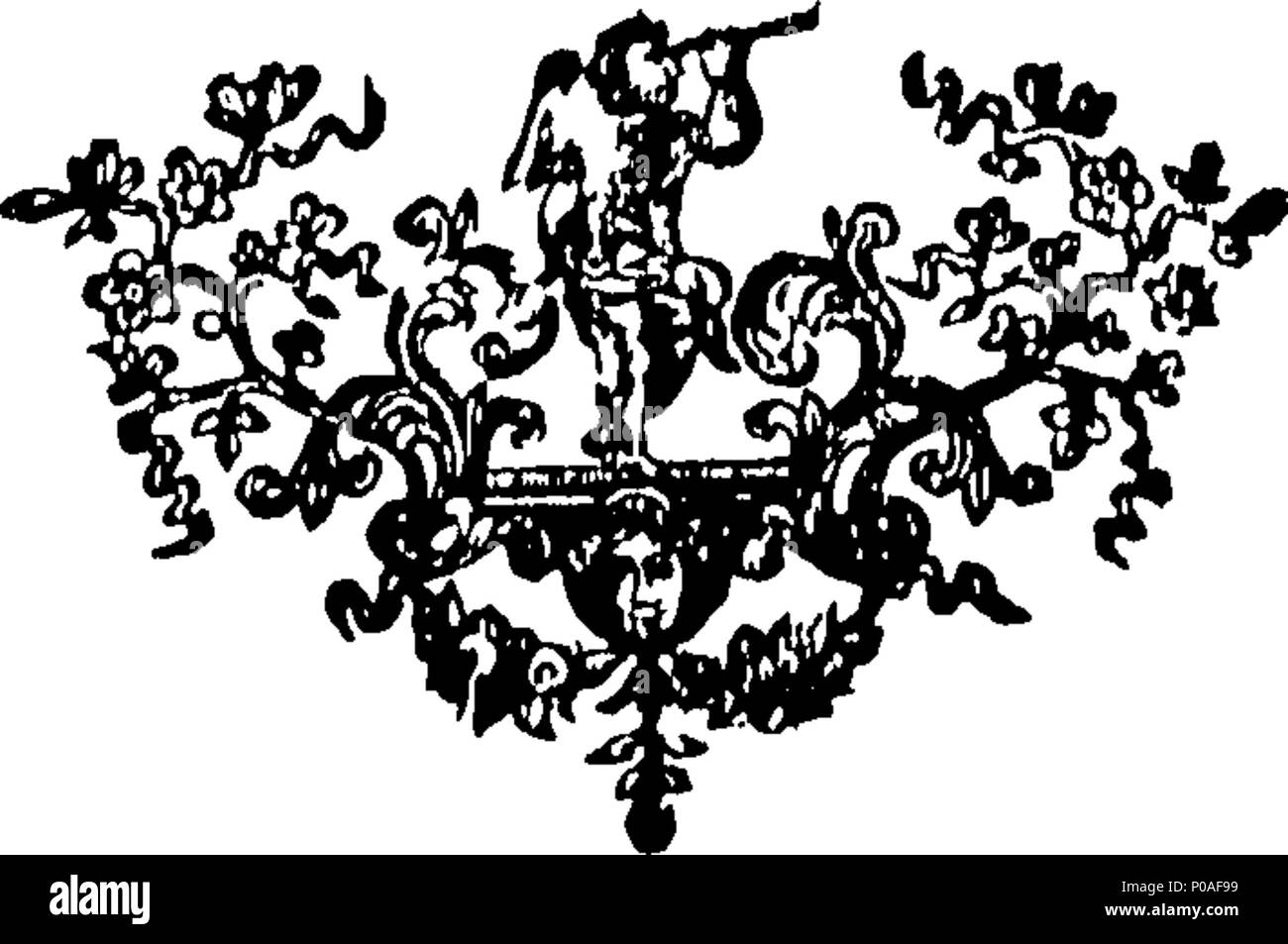 . Englisch: Fleuron aus Buch: eine neue Geschichte der Welt, mit einer historischen und chronologischen Berücksichtigung der Zeiten und Transaktionen, von der Erstellung bis zur Geburt unseres Herrn Jesus Christus, nach der Berechnung der Septuaginta, die der Autor offensichtlich shews zu sein, dass der alten hebräischen Kopie der Bibel. Zusammen mit chronologischen Tabellen am Ende jeder Epoche, in der sich das Leben der Patriarchen nach der Sintflut, die Herrschaften der Herrscher und Könige der Kinder Israel und Juda, parallel werden würde (und genau übereinstimmen) mit denen des Assirian, babylonischen, persischen, Stockfoto