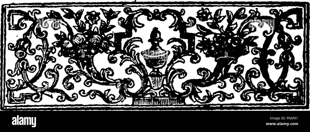 . Englisch: Fleuron aus Buch: Ein Konto von der bemerkenswerten Kometen, deren Erscheinen am Ende dieser für das laufende Jahr 1757 erwartet wird, oder Anfang 1758: Mit der furchtbaren Auswirkungen, die möglicherweise durch in der Nähe Ansatz in der Umlaufbahn der Erde geschehen. Ebenfalls Bemerkungen zu den beiden anderen bemerkenswerten Kometen, von denen erwartet wird, dass in den Jahren 1789, 2255 zu erscheinen. Das Ganze illustriert mit Reflexionen über die allgemeine Feuersbrunst, &c. &C. 292 Ein Konto der bemerkenswerten comet Fleuron T 221188-5 Stockfoto