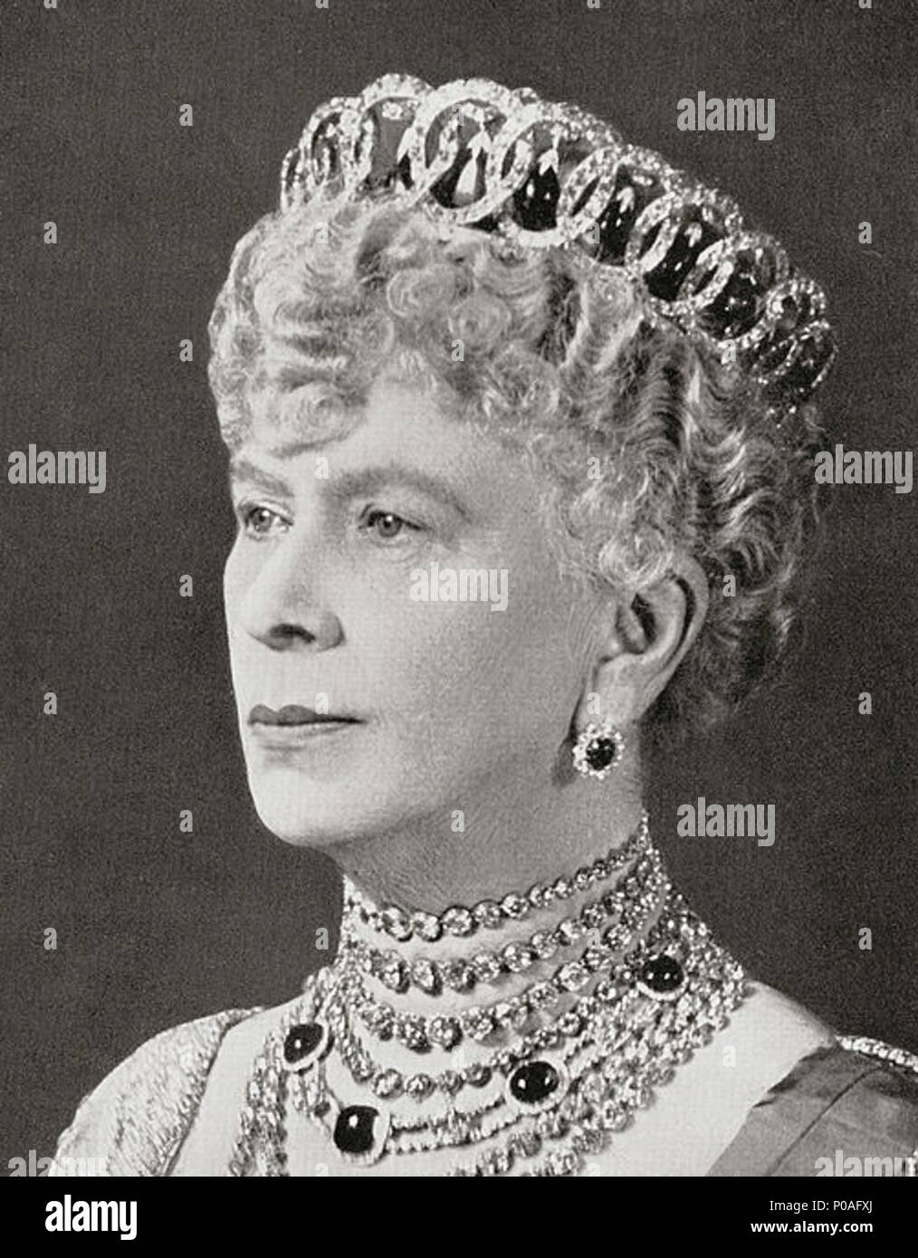 . Maria von Teck (1867-1953), Königin von George V. Foto in 1934 berücksichtigt. . 1934. Unbekannt 5 Mary von Teck (1934) Stockfoto