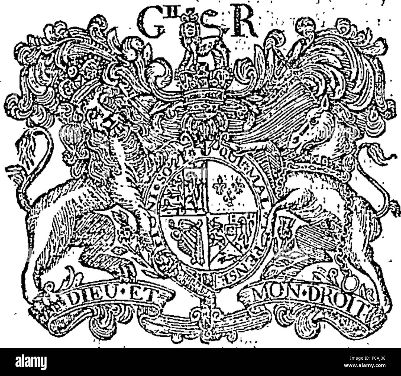 . Englisch: Fleuron aus Buch: Ein Akt, geführt durch den Großen und allgemeinen Gericht oder Versammlung seiner Provinz Majestät der Massachusetts-Bay im New-England: begonnen und in Boston auf Mittwoch den 20 6. Mai 1742. Und durch Vertagungen und prorogations zu Donnerstag, den 30 ersten März folgenden fortgesetzt. 294 Ein Akt Fleuron W 008569-1 Stockfoto