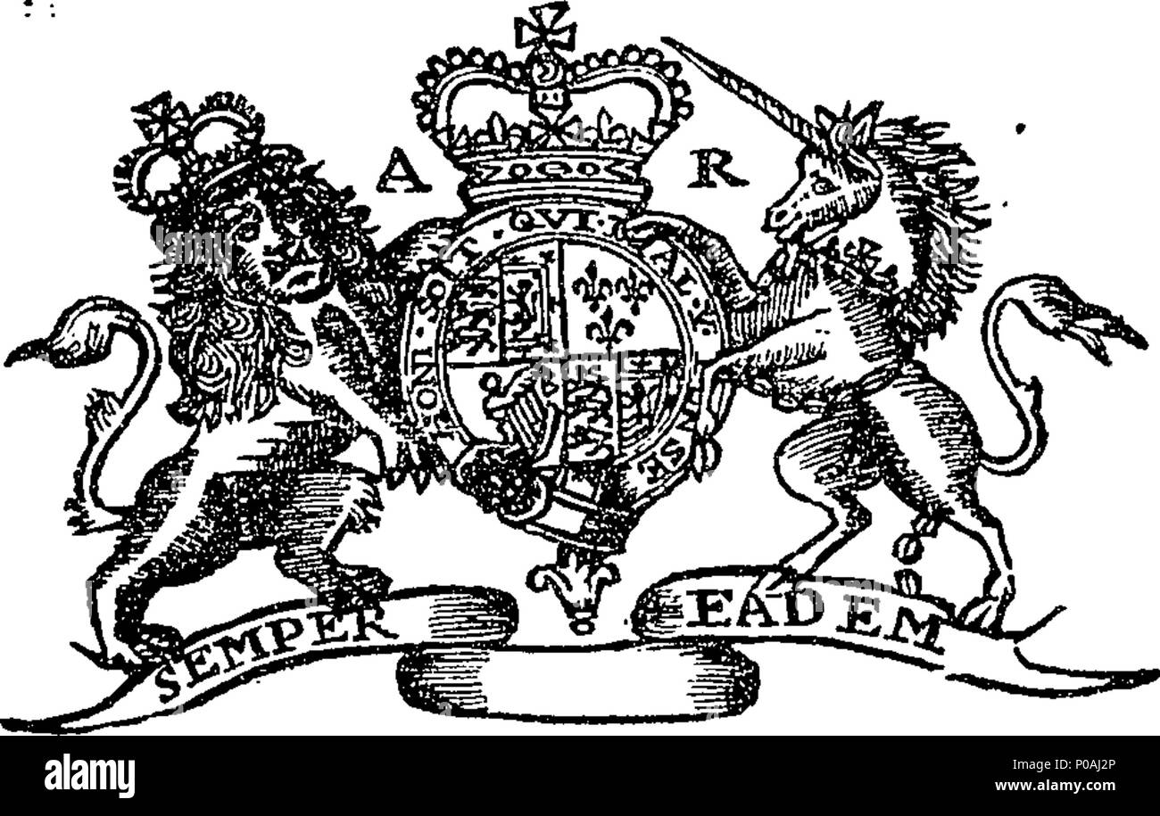 . Englisch: Fleuron aus Buch: Ein Akt für die Sicherstellung der englischen Gesellschaft auf die East-Indies, auf Rechnung der vereinigten Lager, eine längere Zeit im Fonds und des Handels erwähnt, und heben dabei die Summe von zwölf hundert tausend Pfund für den Krieg, und anderen Her Majestie Gelegenheiten. 294 Ein Akt für die Sicherstellung der englischen Gesellschaft auf die East-Indies Fleuron N 053251-1 Stockfoto