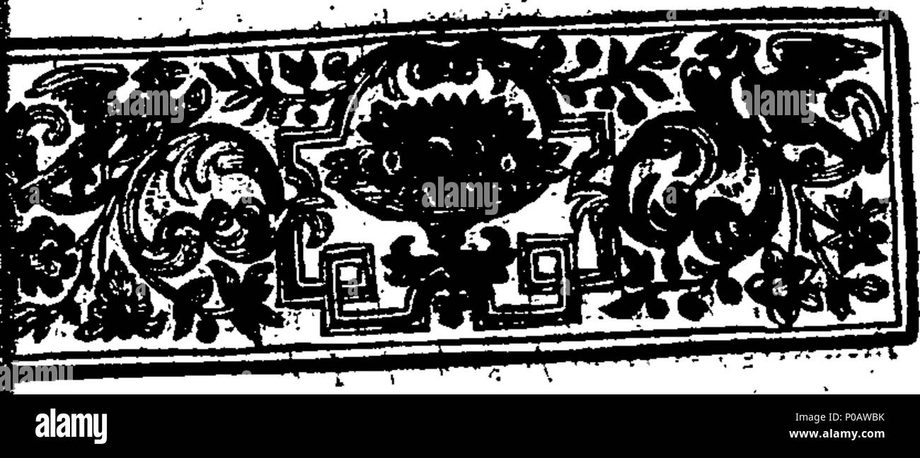 . Englisch: Fleuron aus Buch: Eine rationale Grammatik; mit einfachen Regeln in Englisch Latein, mit den besten Autoren im Vergleich In den meisten Sprachen über dieses Thema zu erfahren. Von J.T. Philipps, Lehrer an Seine Königliche Hoheit Prinz William, Herzog von Cumberland. 180 Eine rationale Grammatik; mit einfachen Regeln in Englisch Latein, mit den besten Autoren im Vergleich zu den in den meisten Sprachen lernen zu diesem Thema fleuron T 094221-4 Stockfoto