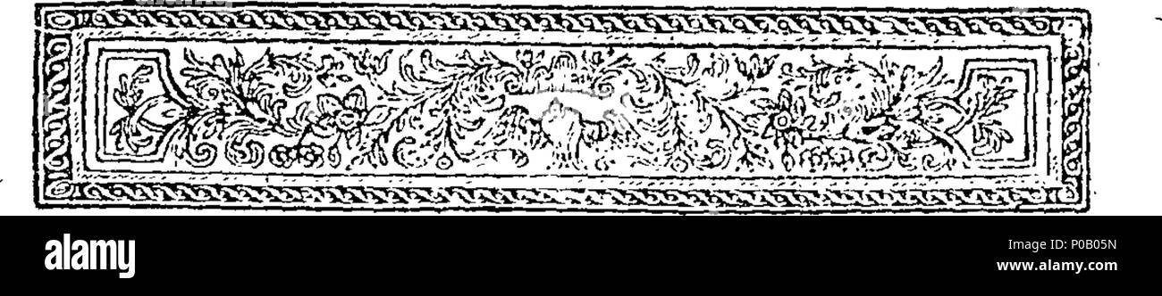 . Englisch: Fleuron aus Buch: Eine neue Methode des Lernens Latin mit außergewöhnliche Benutzerfreundlichkeit und Expedition; und ohne ratlosigkeit oder embarasment [sic] zu denen, die gewesen sind, oder die oblig würde, entweder zu unterrichten, oder jede andere Methode: Bestehend aus Grammatik rudiments, mit einem Gerät und einem Anhang; Die meisten commodiously contriv würde für die Initiierung von Kindern, und die Verbesserung der meisten  Spybotsddisabled würde. 155 Eine neue Methode des Lernens Latin mit außergewöhnliche Benutzerfreundlichkeit und Expedition; und ohne ratlosigkeit oder embarasment (sic) zu jenen, die FLEURON T 186925-4 Stockfoto