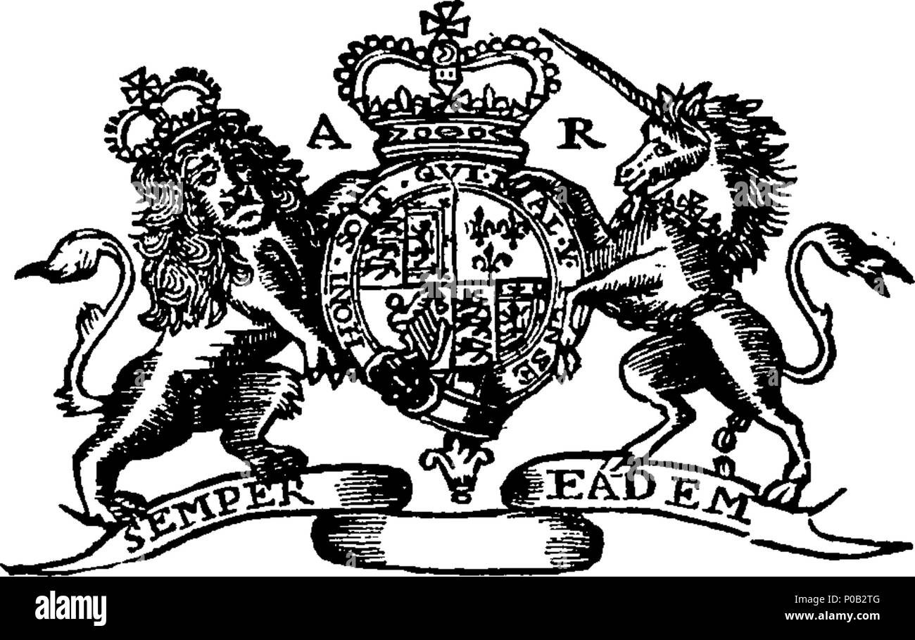 . Englisch: Fleuron aus Buch: Ein Akt für den Erhalt der Privilegien der Botschafter und andere publick Außenminister Fürsten und Staaten. 298 Ein Akt für den Erhalt der Privilegien der Botschafter und andere publick Außenminister Fürsten und Staaten Fleuron N 051190-1 Stockfoto