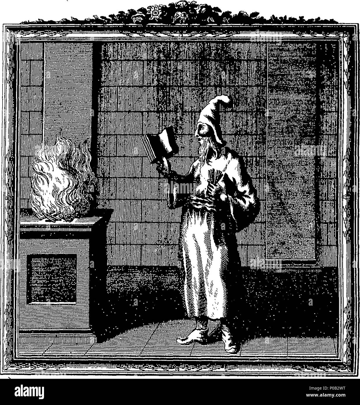 . Englisch: Fleuron aus Buch: Eine neue, vollständig, und universelle Sammlung von authentischen und unterhaltsamen Fahrten und Reisen in allen Teilen der Welt. ... Das ganze von der ursprünglichen Zeitschriften zusammengestellt... Und neu von William Henry Portlock geschrieben,... 164 Eine neue, vollständig, und universelle Sammlung von authentischen und unterhaltsamen Fahrten und Reisen in allen Teilen der Welt Fleuron T 067466-46 Stockfoto