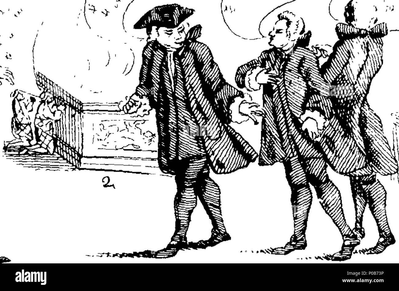 . Englisch: Fleuron aus Buch: eine politische und satirische Geschichte der Jahre 1756, 1757, 1758, 1759, und 1760, in einer Serie von einhundert und vier humorvolle und unterhaltsame druckt, die alle die bedeutendsten Transaktionen,... von jenen denkwürdigen Jahren. Die im Anhang beigefügt ist, eine Erläuterung... 173 Eine politische und satirische Geschichte der Jahre 1756 Fleuron T 145764-3 Stockfoto