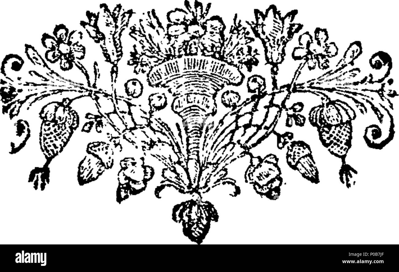 . Englisch: Fleuron aus Buch: Eine Entschuldigung für das Leben von Herrn Bampfylde-Moore Carew, gemeinhin als der König der Bettler: Wird eine unparteiische Berücksichtigung von seinem Leben, von seinem Verlassen Tiverton Schule, im Alter von 15 Jahren, und in einer Gesellschaft, in der die Zigeuner, bis in die heutige Zeit, wobei die Motive für sein Verhalten erklärt wird, und die große Anzahl von Zeichen und Formen, die er in durch Großbritannien, Irland erschienen ist, und einige andere Orte in Europa, in Zusammenhang gebracht werden; mit seinen Reisen zweimal durch große Teil von Amerika. Eine besondere Berücksichtigung der Herkunft, der Regierung, der Sprache, der Gesetze, Stockfoto