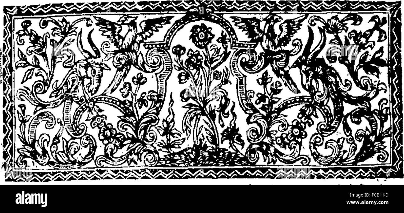 . Englisch: Fleuron aus Buch: Ein Argument in Bezug auf die Angemessenheit und Notwendigkeit der christlichen Offenbarung; vor allem für Personen von Qualität gerichtet, und eine liberale Erziehung. 309 Eine Diskussion über die Angemessenheit und Notwendigkeit der christlichen Offenbarung; vor allem für Personen von Qualität gerichtet, und eine liberale Erziehung Fleuron T 088909-1 Stockfoto