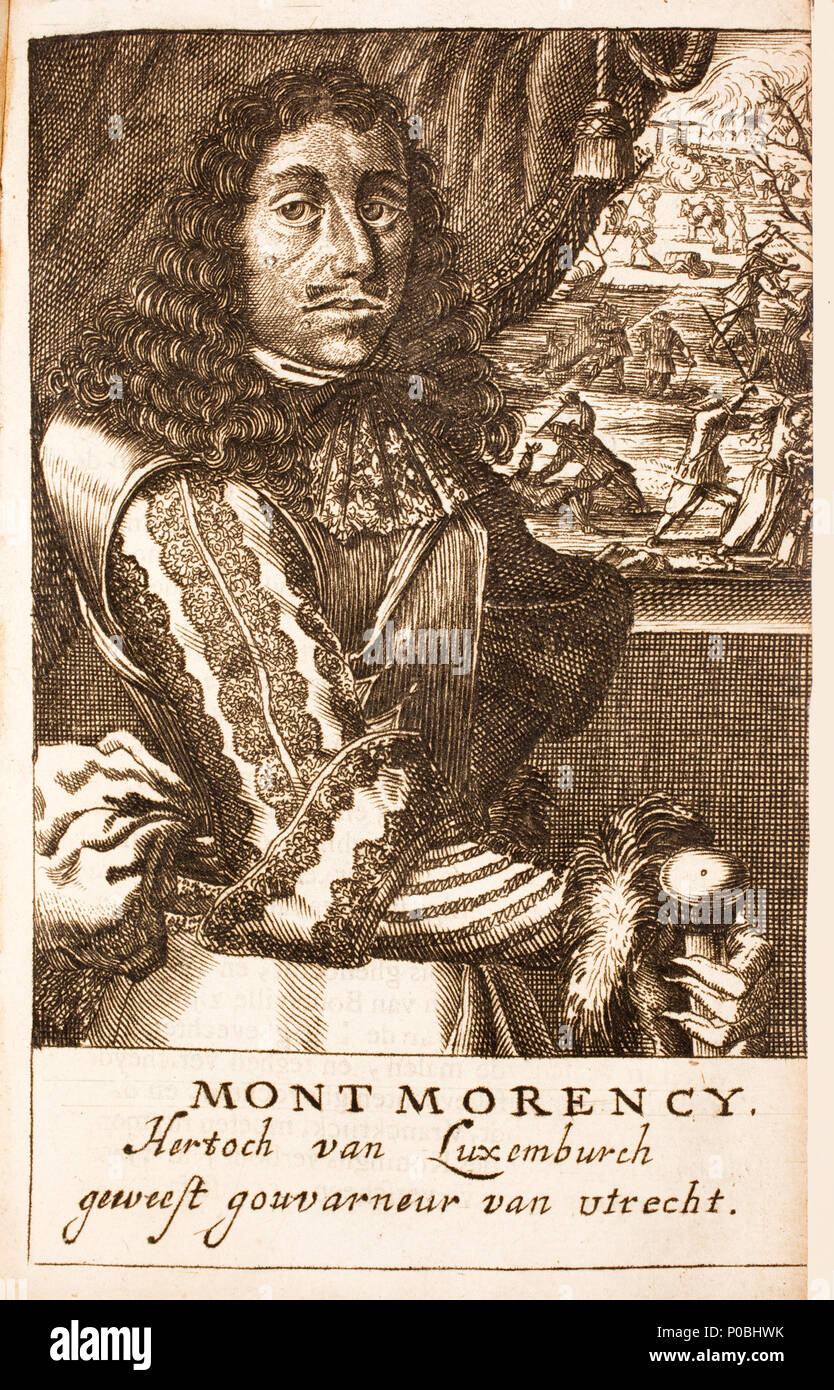 . Français: François-Henri de Montmorency-Luxembourg Englisch: François-Henri de Montmorency, duc de Luxembourg Nederlands: Frans van Montmorency (1628-1695). 1674. Unbekannt 256 Abraham-de-Wicquefort-Journael-1674 MG 9112 Stockfoto