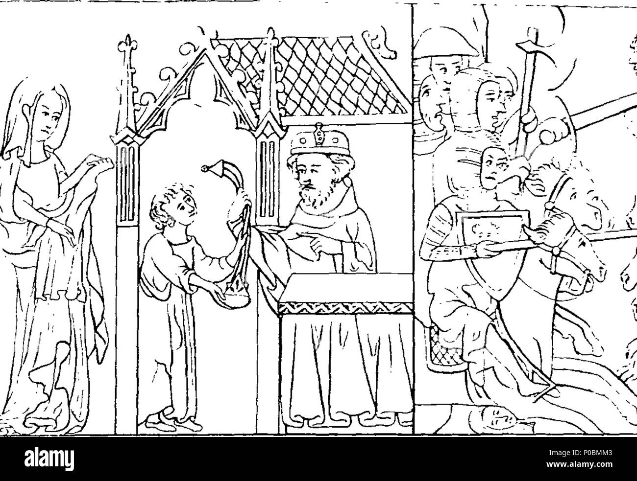 . Englisch: Fleuron aus Buch: eine zweite Anlage zu der Geschichte der Croyland. Illustriert mit 10 Platten der legendären Geschichte von St. Guthlac. 186 eine zweite Anlage zu der Geschichte der Croyland Fleuron T 079972-15 Stockfoto