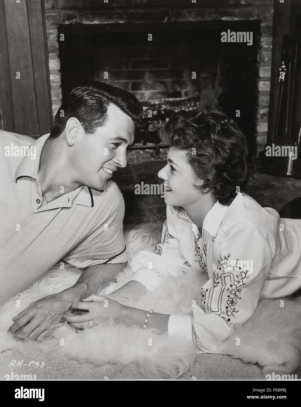 Rock hudson phyllis gates Stockfotos & Bilder