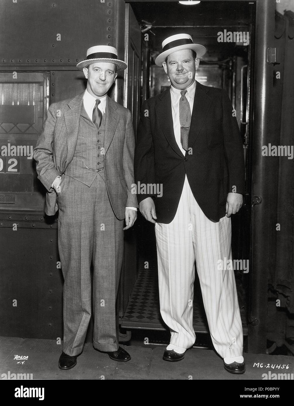 Stars: Oliver Hardy, Stan Laurel. Stockfoto