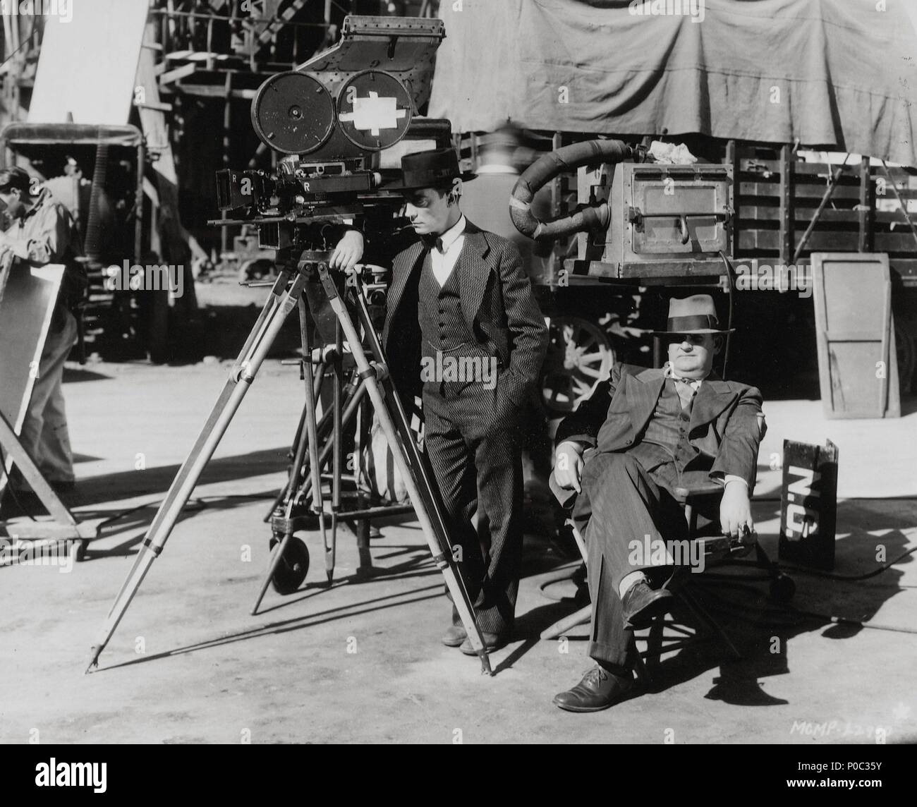 Stars: Buster Keaton, Edward Sedgwick. Stockfoto