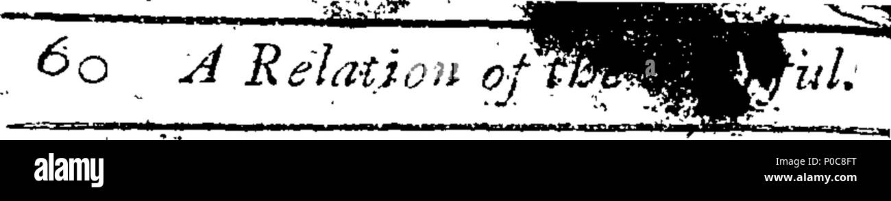 . Englisch: Fleuron aus Buch: eine Beziehung der ängstlichen Immobilien von Francis Spira", nachdem er sie "Abtrünnigen aus der evangelischen Kirche zu Papsttums. Wie auch die elenden Leben und woful Todesfälle, von Herrn John Kind, das verzweifelt würde sich in Brick-Lane, in Spittle-Fields, London, 1684 hängen, und, Herr Geo. Edwards, Ende von Stratford in Essex, die vorsätzlich Schoss sich zu Tode, Jan. 4. 1704. Zu dem wird hinzugefügt, K. James ist der erste Prophetischen Fluch auf einer seiner Rasse, dass Apostatise bei der Kirche von Rom. Beispiele für Gottes Gerichte auf anderen Abtrünnigen. Mit Origenes Lamentati Stockfoto