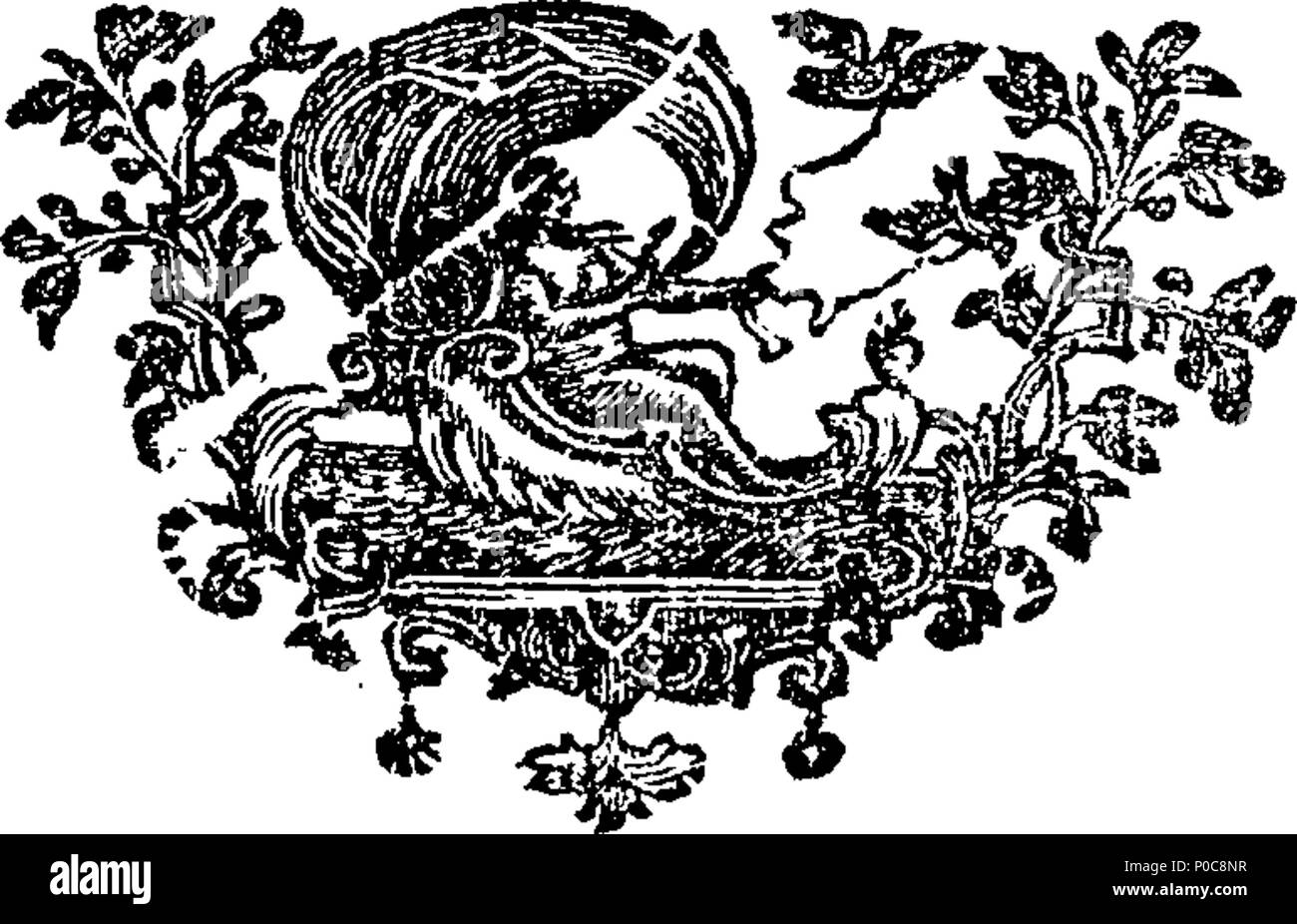 . Englisch: Fleuron aus Buch: Ein englisch-walisischen Wörterbuch, darin, nicht nur die Worte, sondern auch die Idiome und Phraseologie der Englischen Sprache, sind sorgfältig in Welsh, Zunge übersetzt. Von der Reverend John Walters, Rektor der Landough, Glamourganshire. Lexikon-hoc-Tandem vulgatum (en accipe) kurat Ne tendas dubio tramite, Lektor, Iter. 313 Ein englisch-walisischen Wörterbuch Fleuron T 122375-18 Stockfoto