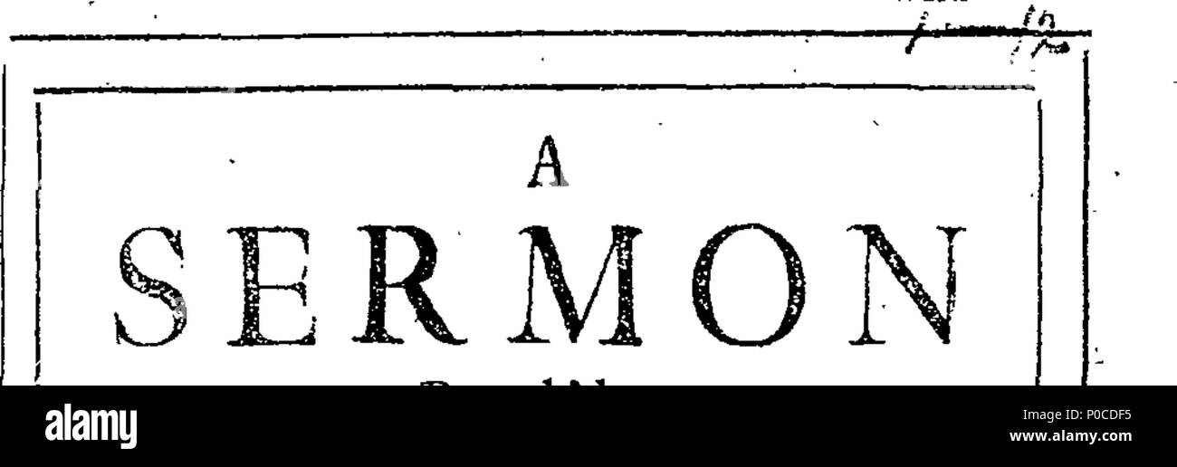 . Englisch: Fleuron aus Buch: eine Predigt predigen würden an Ockingham, November 22 d, 1709: Wird der Tag durch die Autorität für eine öffentliche Danksagung ernannt, für die große und herrliche Vorzüge gegenüber der Französischen Armee, durch Kräfte der Majestät und ihre Verbündeten, unter dem Befehl des Herzogs von Marlborough. Von George Conway. Veröffentlichen würde auf Antrag des Gehörs. 192 eine Predigt predigen würden an Ockingham Fleuron T 057875-1 Stockfoto