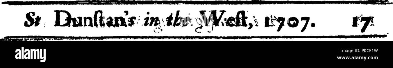 . Englisch: Fleuron aus Buch: eine Predigt predigen würden an der Pfarrkirche St. Dunstan's im Westen, London, am ersten Mai, 1707. Die thanksgiving-day Für die Glorreiche und glückliche Vereinigung der beiden Königreiche England und Schottland. Von John Grant, M. A. Prebendary der Kathedrale von Rochester, und Vikar der St. Dunstan's im Westen, London. 193 eine Predigt predigen würden an der Pfarrkirche St. Fleuron T 101416-6 Stockfoto