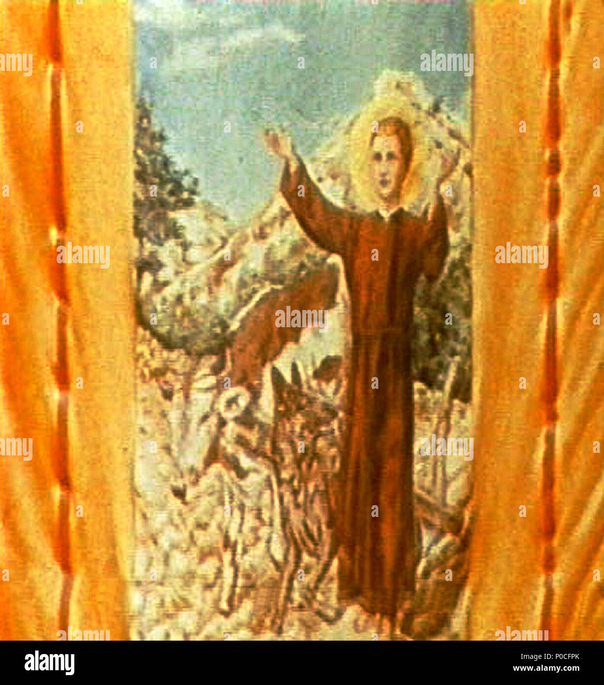 . Le Français: Saint-Gens guerrisseur ex voto. 10 Juni 2014, 21:06:29. Unbekannte Anfang 1800 90 Saint-Gens le guerrisseur ex voto Stockfoto