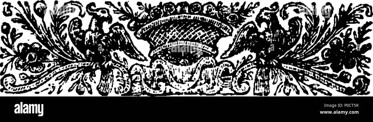 . Englisch: Fleuron aus Buch: eine seriöse und liebevolle Warnung an die Bediensteten, insbesondere unserer Adel und Adel; durch die schändliche und verfrühten Tod von Matthew Henderson veranlasst: Wer hingerichtet wurde am Freitag, den 25. April. 1746. für den Mord an seiner Frau, Frau Dalrymple. Mit einigen seiner Verhalten unter Strafe des Todes. Von Thomas Broughton, Lektor der Lombard-Street Althallows, und Fellow des Exeter College in Oxford. 190 eine seriöse und liebevolle Warnung auf Diener Fleuron T 176852-3 Stockfoto