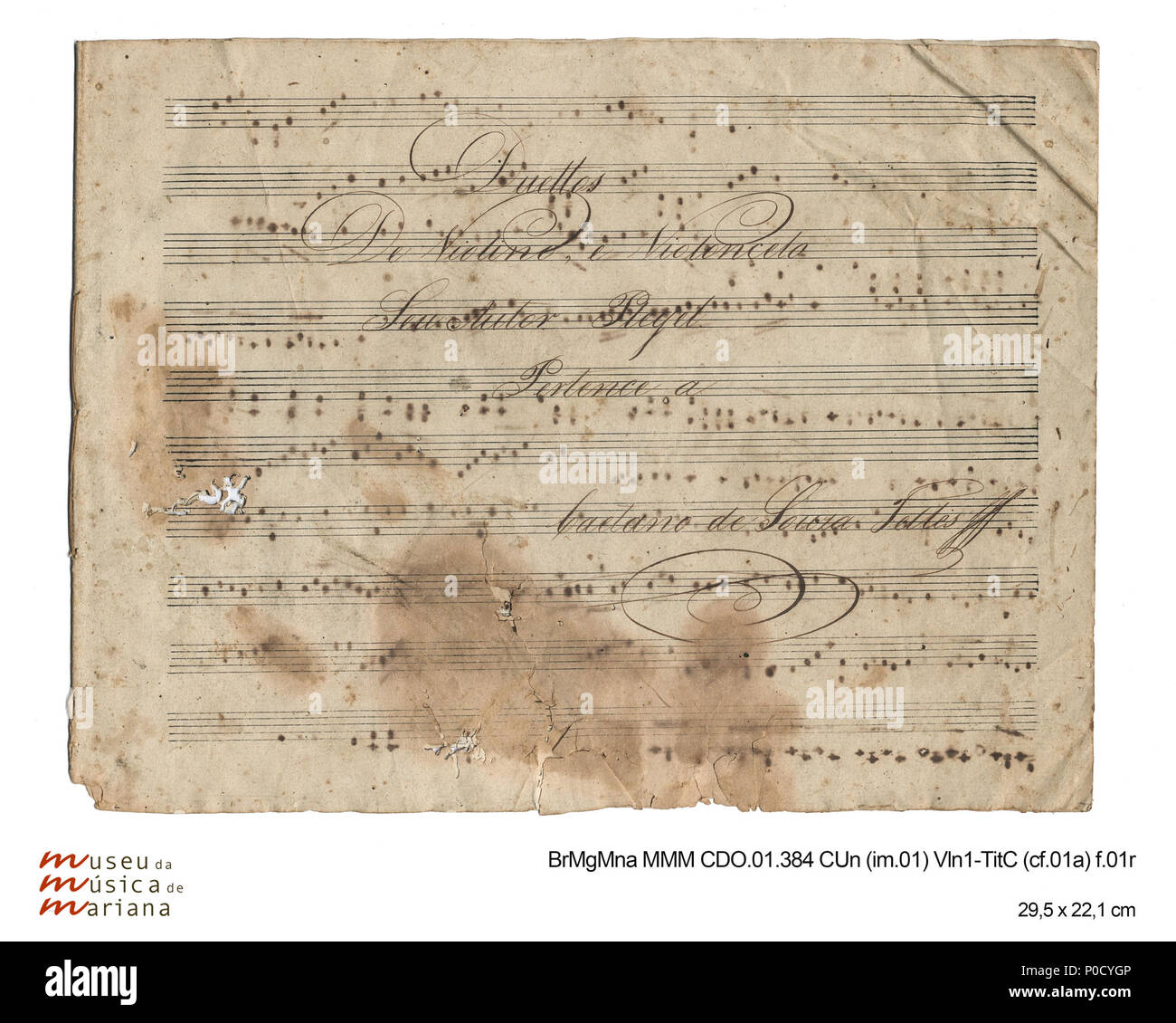 . Português: Duetos para violino e violoncelo de Ignaz Pleyel (1757-1831). . Vom 8. Juli 2014, 12:01:49. Ignaz Pleyel (1757-1831) 27 Duetos de Ignaz Pleyel Stockfoto