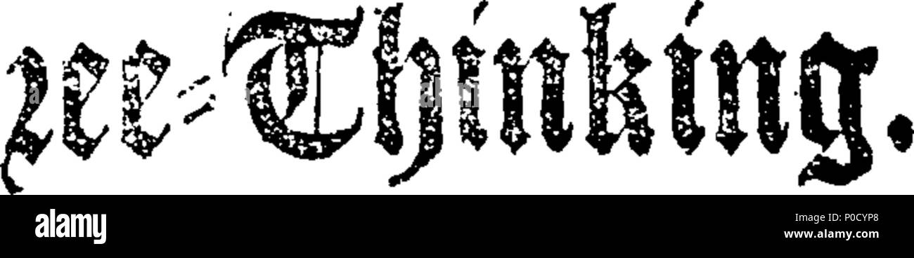 . Englisch: Fleuron aus Buch: Ein kurzer Essay auf Frei-denken. Von J. Addenbrooke, M.D. 203 Ein kurzer Aufsatz auf Frei-denken. Von J. Addenbrooke, M.D. Fleuron T 088427-6 Stockfoto