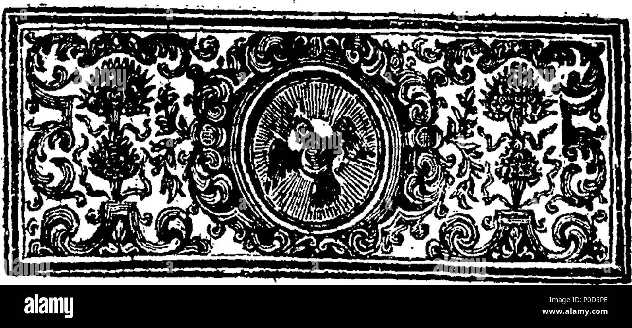 . Englisch: Fleuron aus Buch: eine Predigt Predigt in der Kapelle von Newgate, auf besonderen Wunsch von Robert Hallam, zum Tode verurteilt, für den Mord an seiner Frau Jane, dann wird groß mit Kind, auf Sonntag, den 6. Februar, 1732. Von James Guthrie, M. A. Gewöhnlichen und Kaplan von Newgate. 195 eine Predigt Predigt in der Kapelle von Newgate Fleuron T 147091-3 Stockfoto