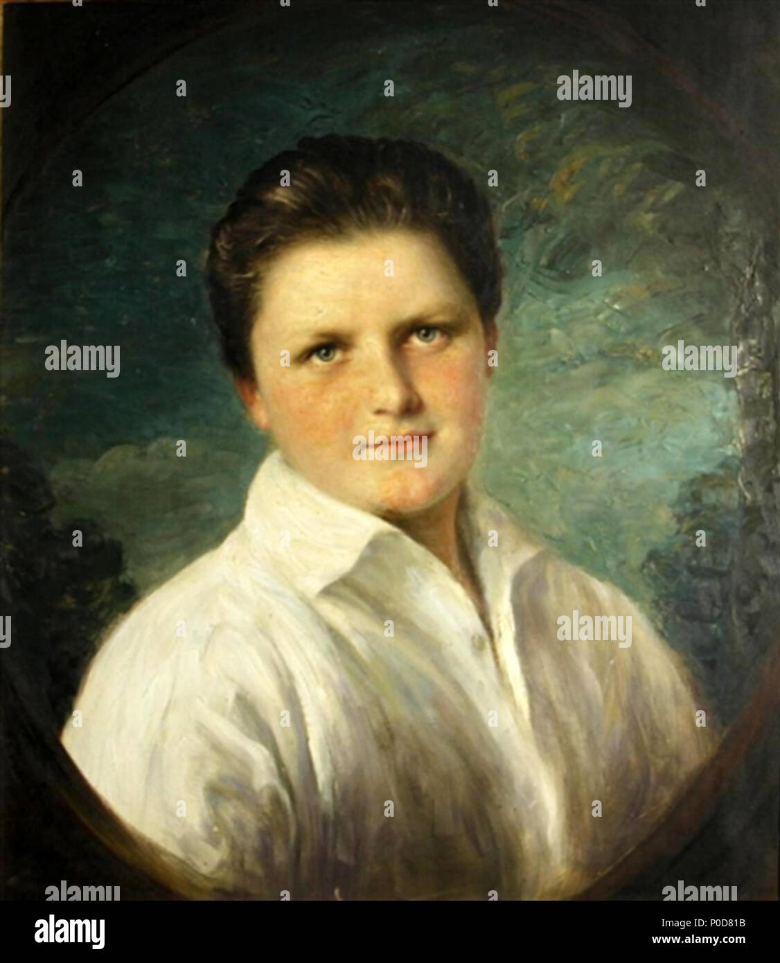 . Englisch: Adolfo Müller-Ury, Ksg (März 29, 1862 - Juli 6, 1947) war ein schweizerisch-amerikanischer Portrait Maler und impressionistische Maler von Rosen und immer noch Leben geboren. Vor 1947. Adolfo Müller-Ury, KSG (1862 - 1947) 72 Muller-Ury - Porträt eines Jungen durch Muller-Ury Stockfoto