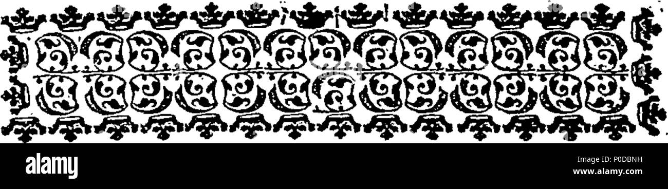 . Englisch: Fleuron aus Buch: ein Muster des presbyterianischen Moderation oder Ihre wahre Vorstellung einer allgemeinen Toleranz; von einem der größten Meister. Eine Predigt, Predigt in St. Paul's, am Sonntag, den 14. Februar. 1659. Vor Sir Thomas Allen, dann Ld. Bürgermeister von London. Herr Jenkins Minister für Christ-Church, damals. Noch nie gedruckt. 208 ein Muster der Presbyterianischen Moderation oder Ihre wahre Vorstellung einer allgemeinen Toleranz; von einem der größten Champions Fleuron T 104240-2 Stockfoto