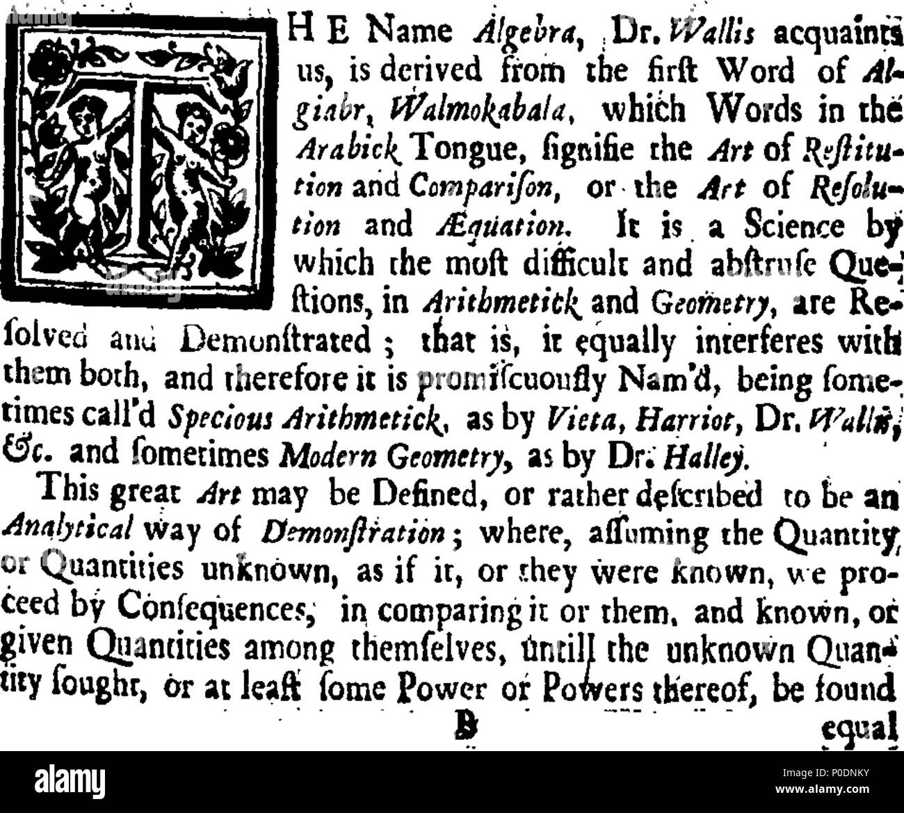 . Englisch: Fleuron aus Buch: eine Abhandlung der Algebra in zwei Büchern: die erste Behandlung des arithmetischen und der zweite der geometrischen teil. Von Philip Ronayne, Gent. 226 Eine Abhandlung der Algebra in zwei Büchern - die erste Behandlung des arithmetischen und der zweite der geometrischen Teil Fleuron N 014142-4 Stockfoto